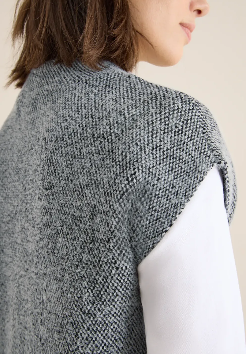 Two-Tone Federgarn Pullunder