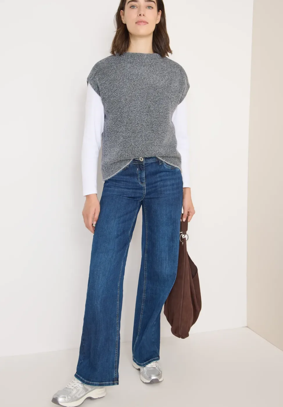 Two-Tone Federgarn Pullunder