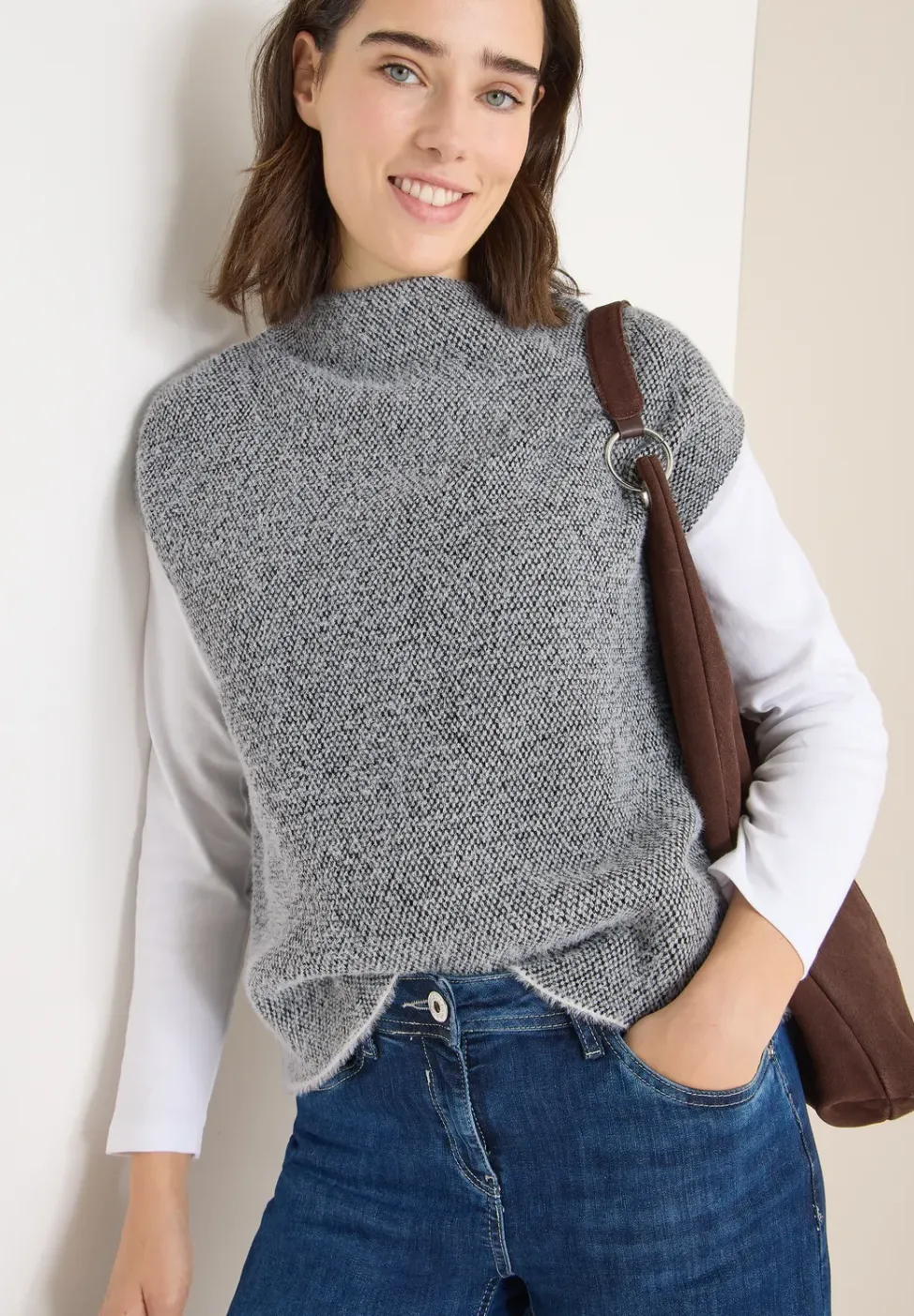 Two-Tone Federgarn Pullunder