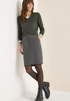Two-Tone Melange Jogg Skirt