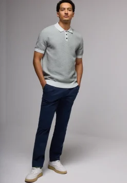 Two-Tone Struktur-Poloshirt