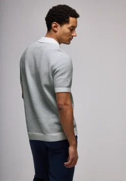 Two-Tone Struktur-Poloshirt