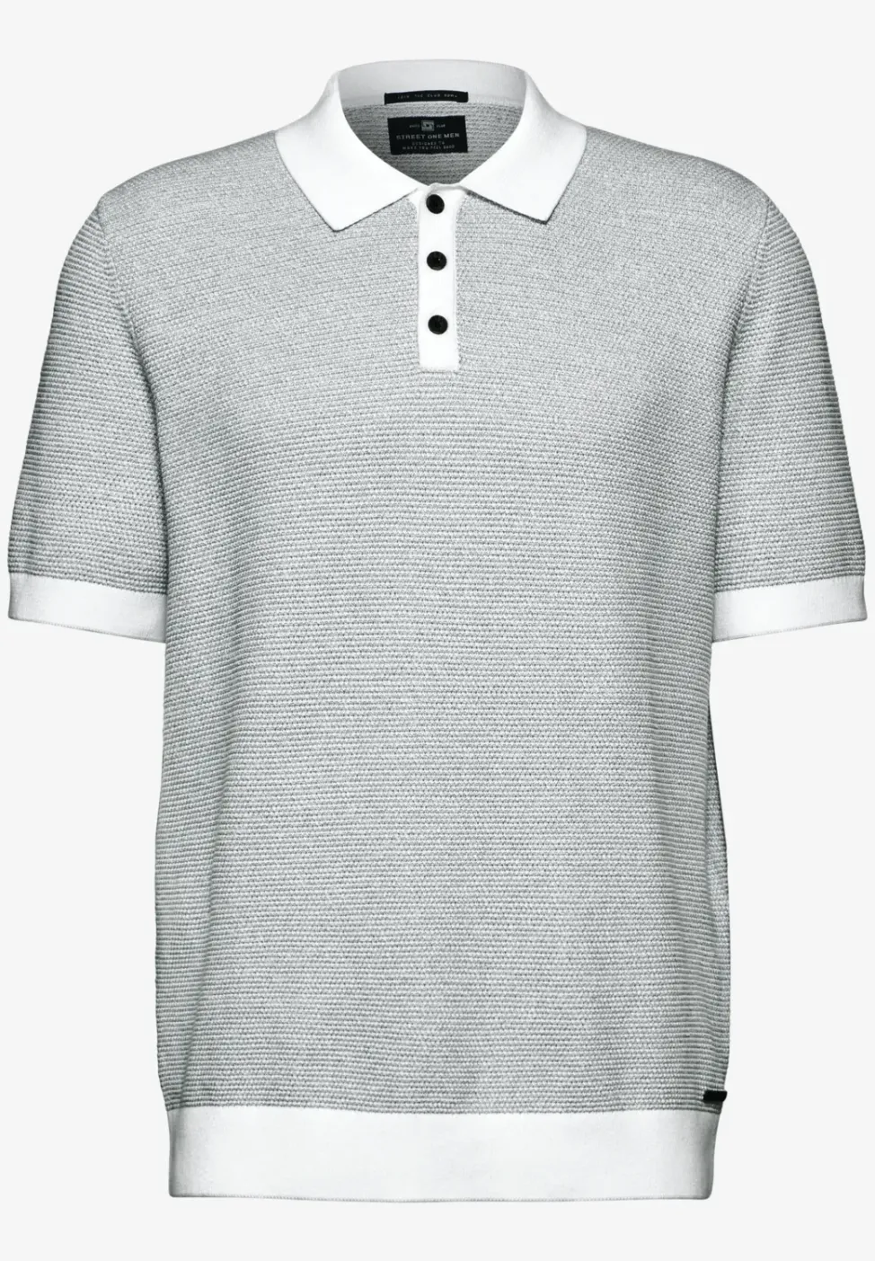 Two-Tone Struktur-Poloshirt