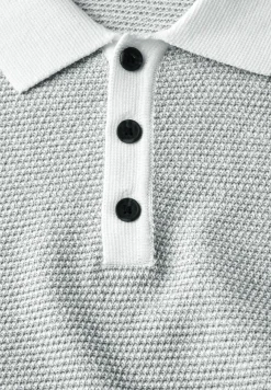 Two-Tone Struktur-Poloshirt