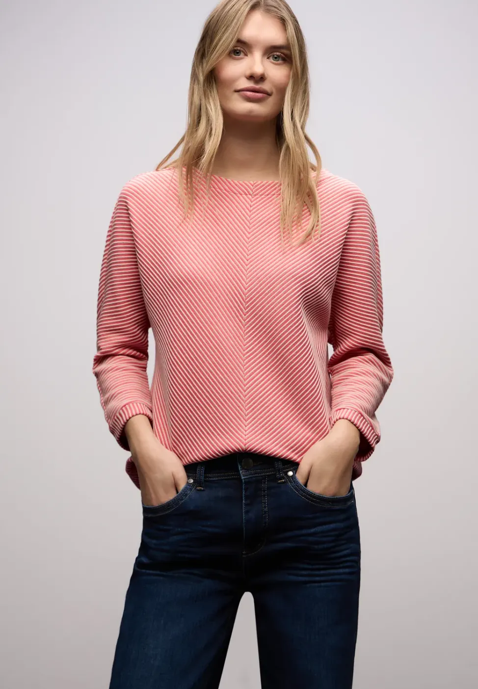 Two-Tone Strukturshirt