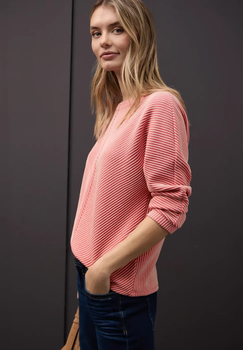 Two-Tone Strukturshirt