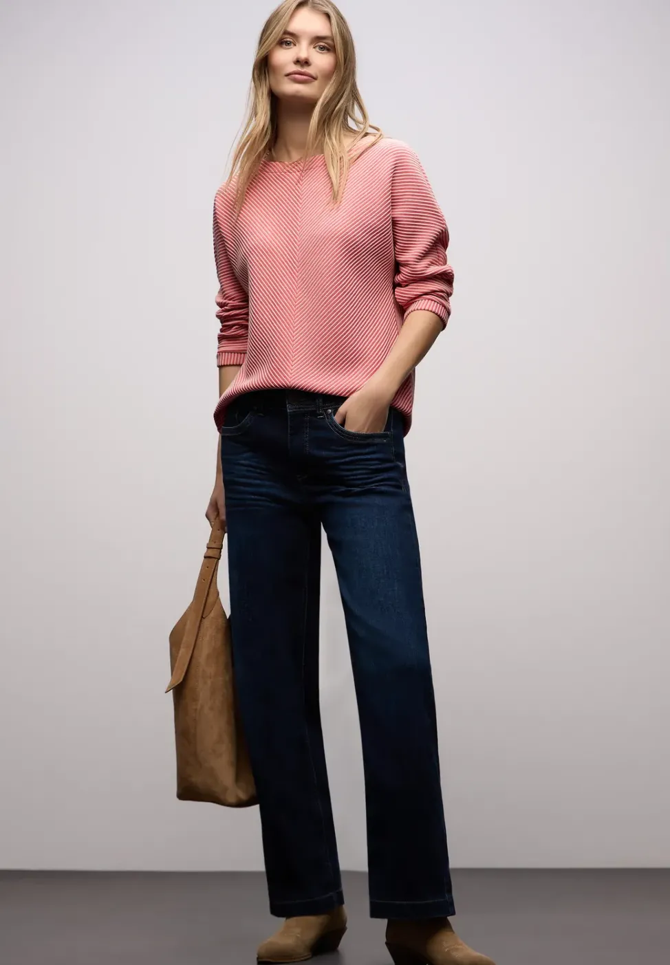 Two-Tone Strukturshirt