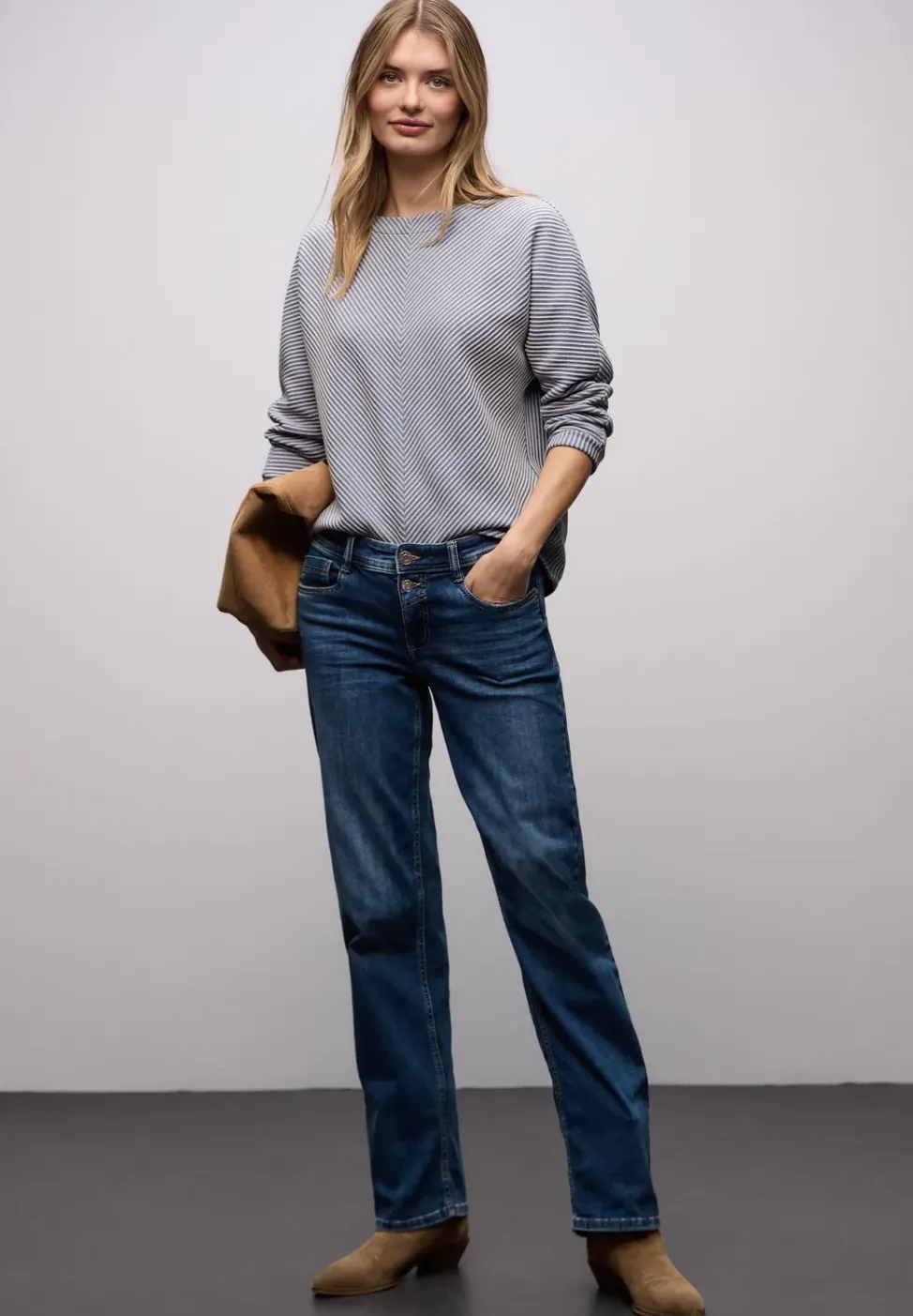 Two-Tone Strukturshirt