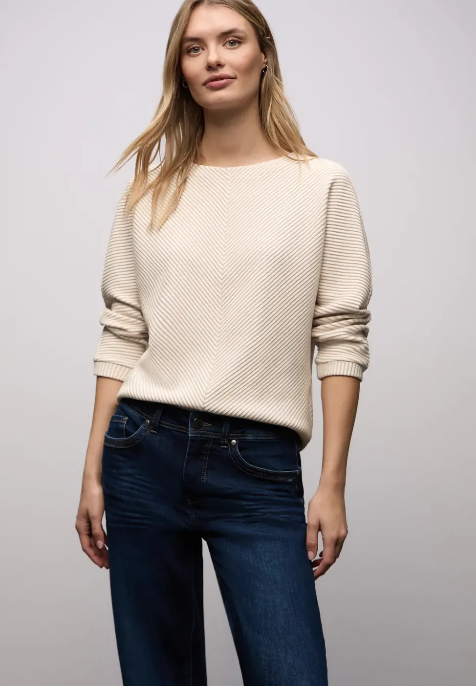 Two-Tone Strukturshirt