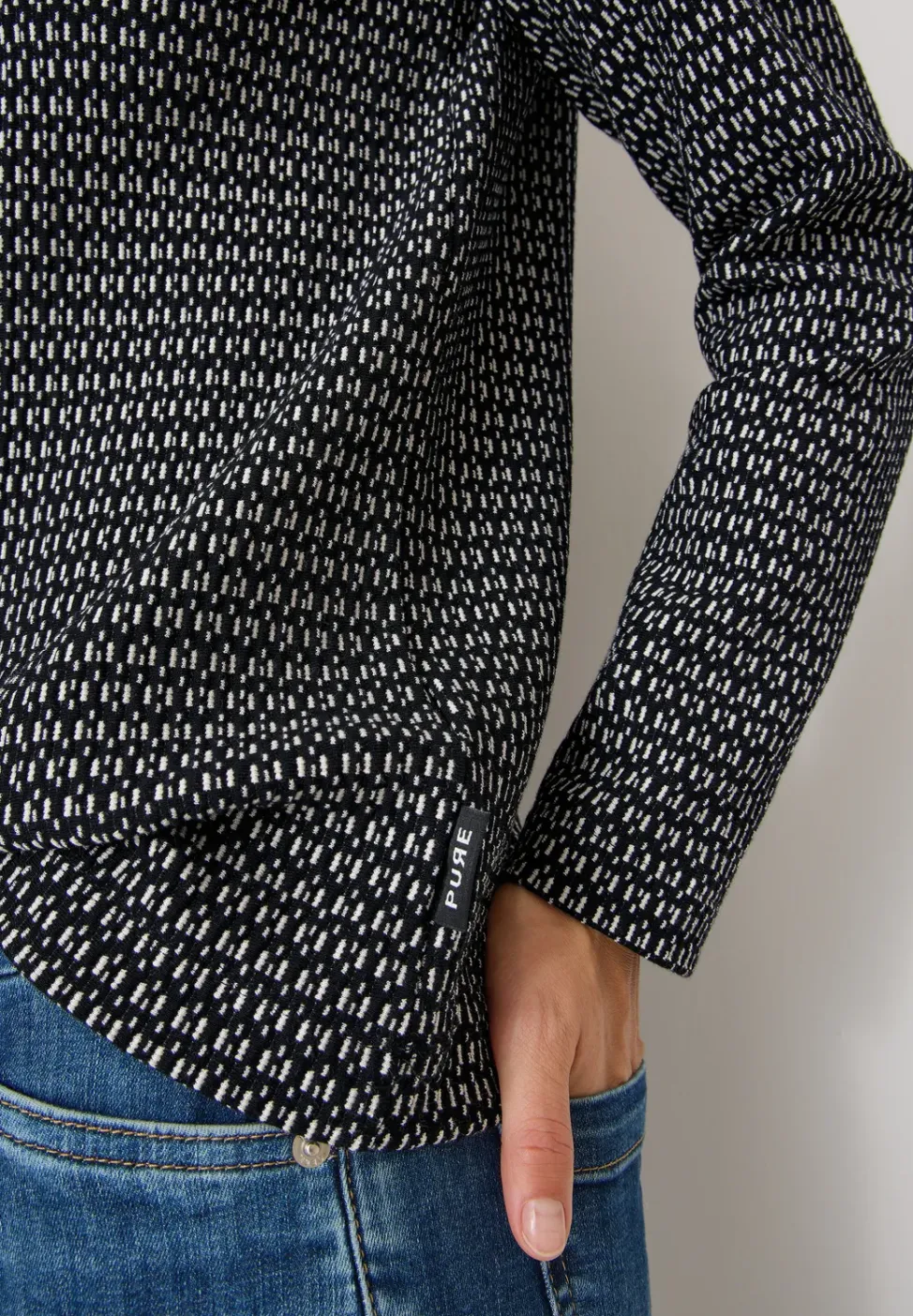 Two-Tone Strukturshirt