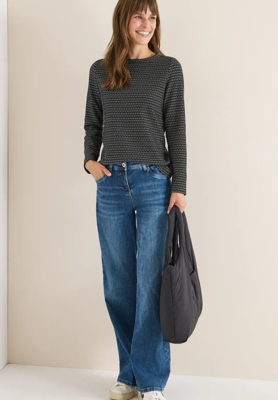 Two-Tone Strukturshirt