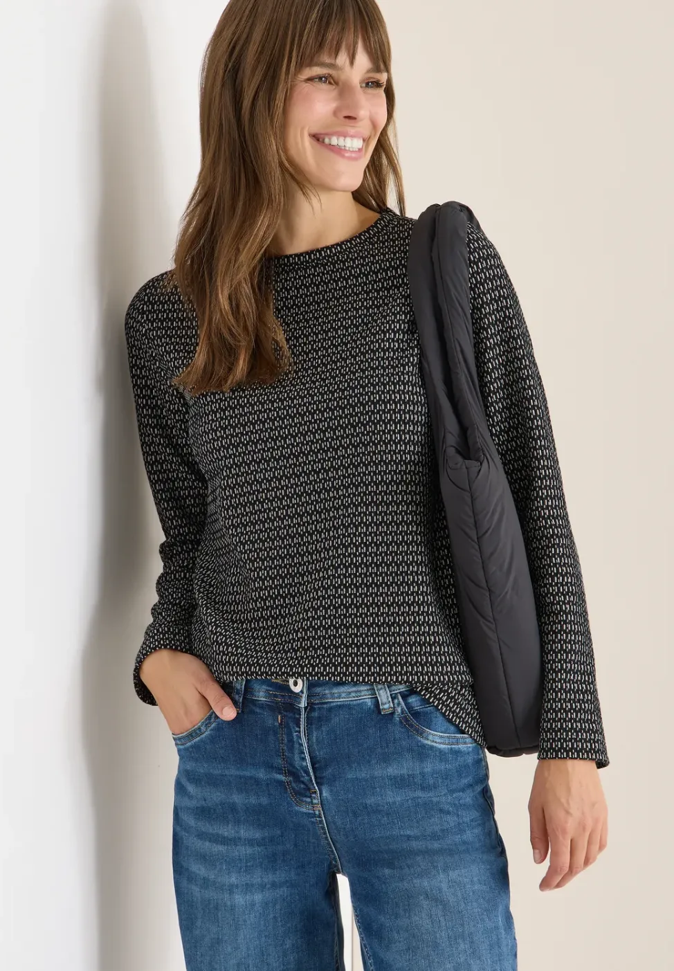 Two-Tone Strukturshirt