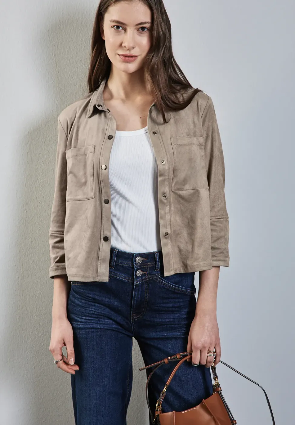 Velours Bluse