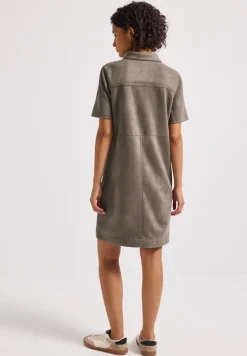 Velours Blusenkleid