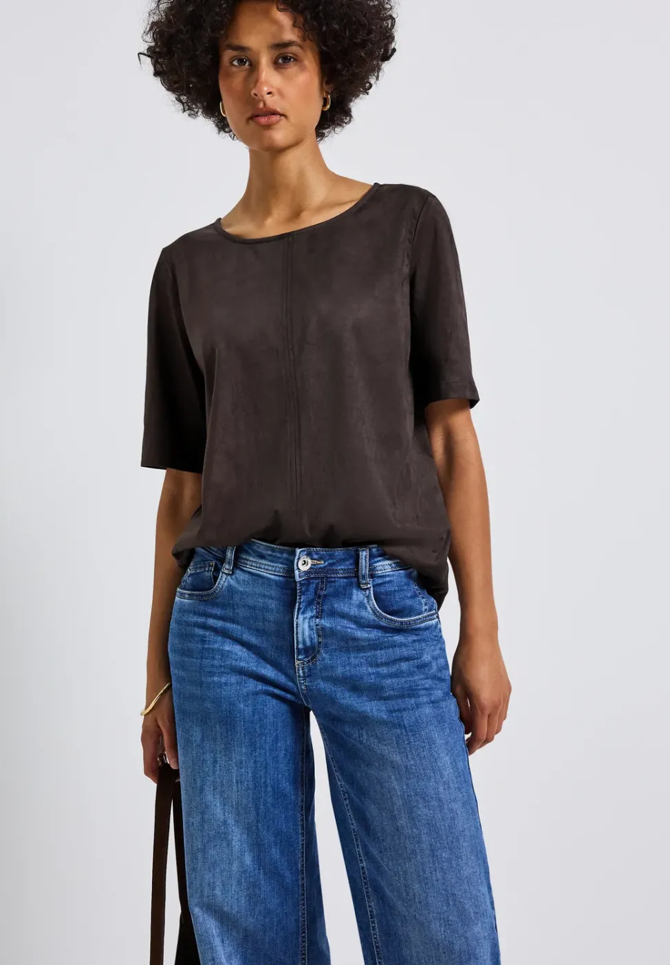 Velours Blusenshirt