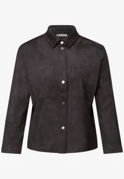 Velourshemdbluse