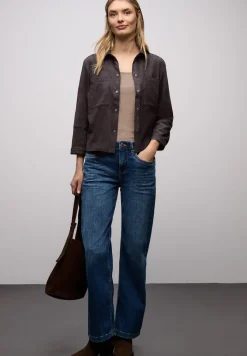 Velourshemdbluse