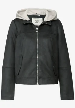 Veloursjacke mit Kapuze