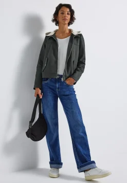 Veloursjacke mit Kapuze