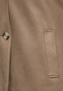 Velours-Look Trenchcoat