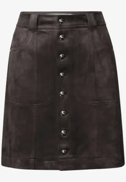 Veloursrock mit Knöpfen
