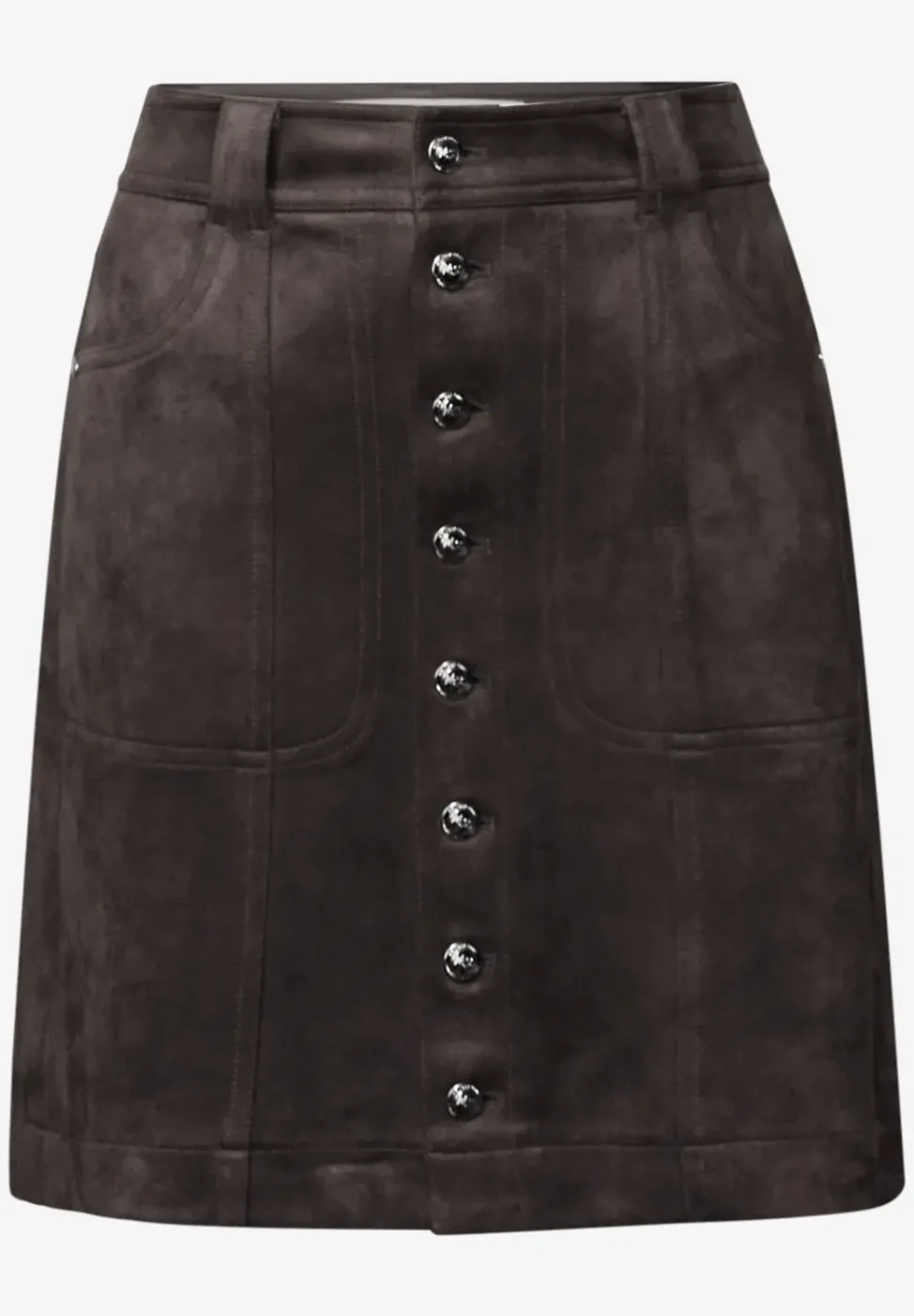 Veloursrock mit Knöpfen