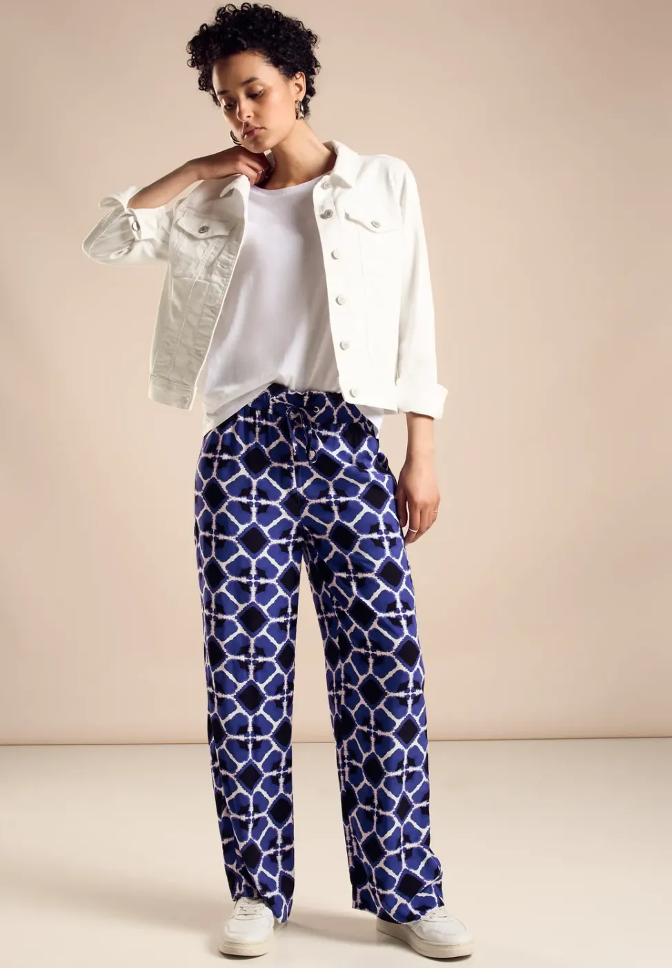 Viskose Hose mit Print