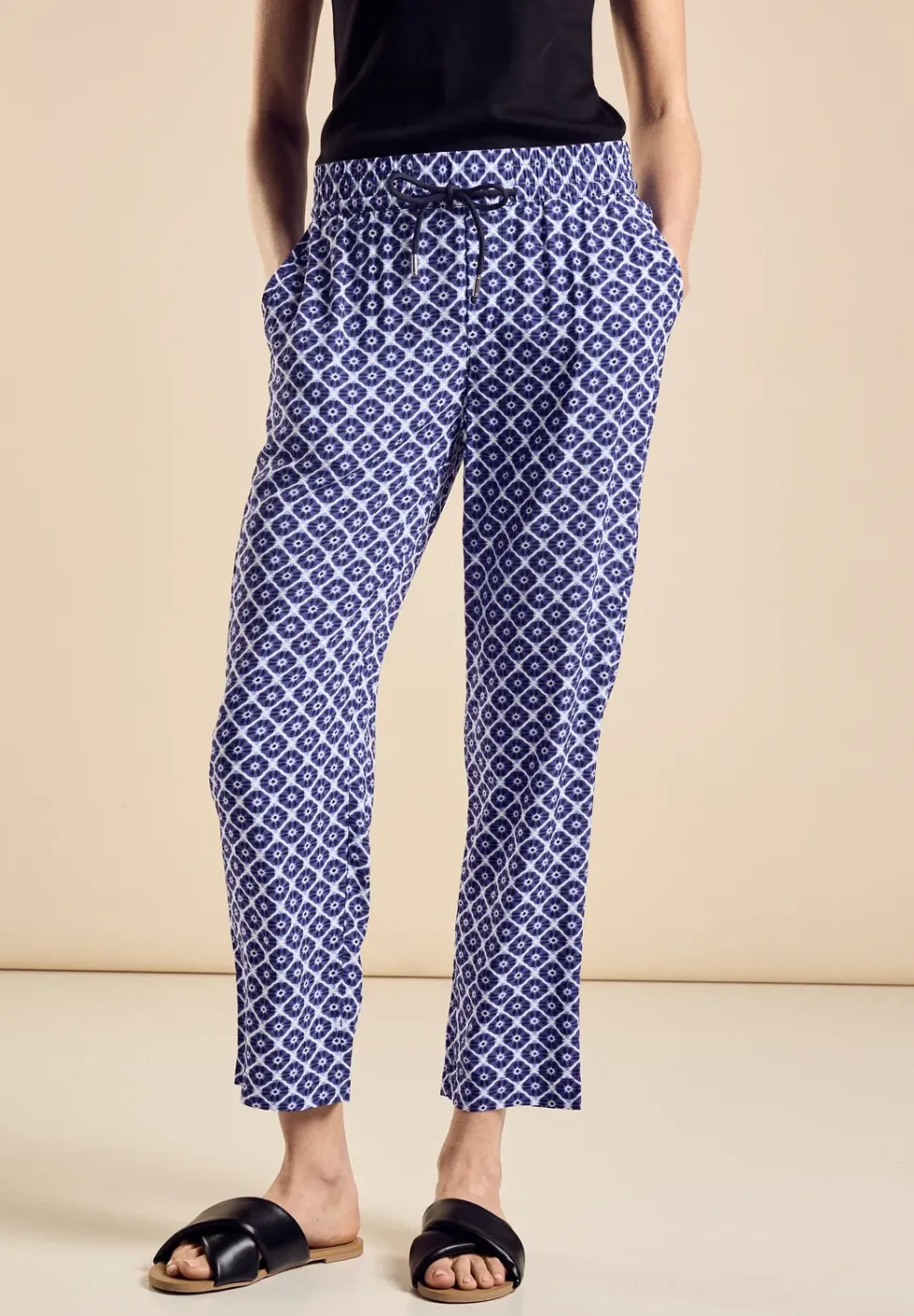 Viskose Hose mit Print