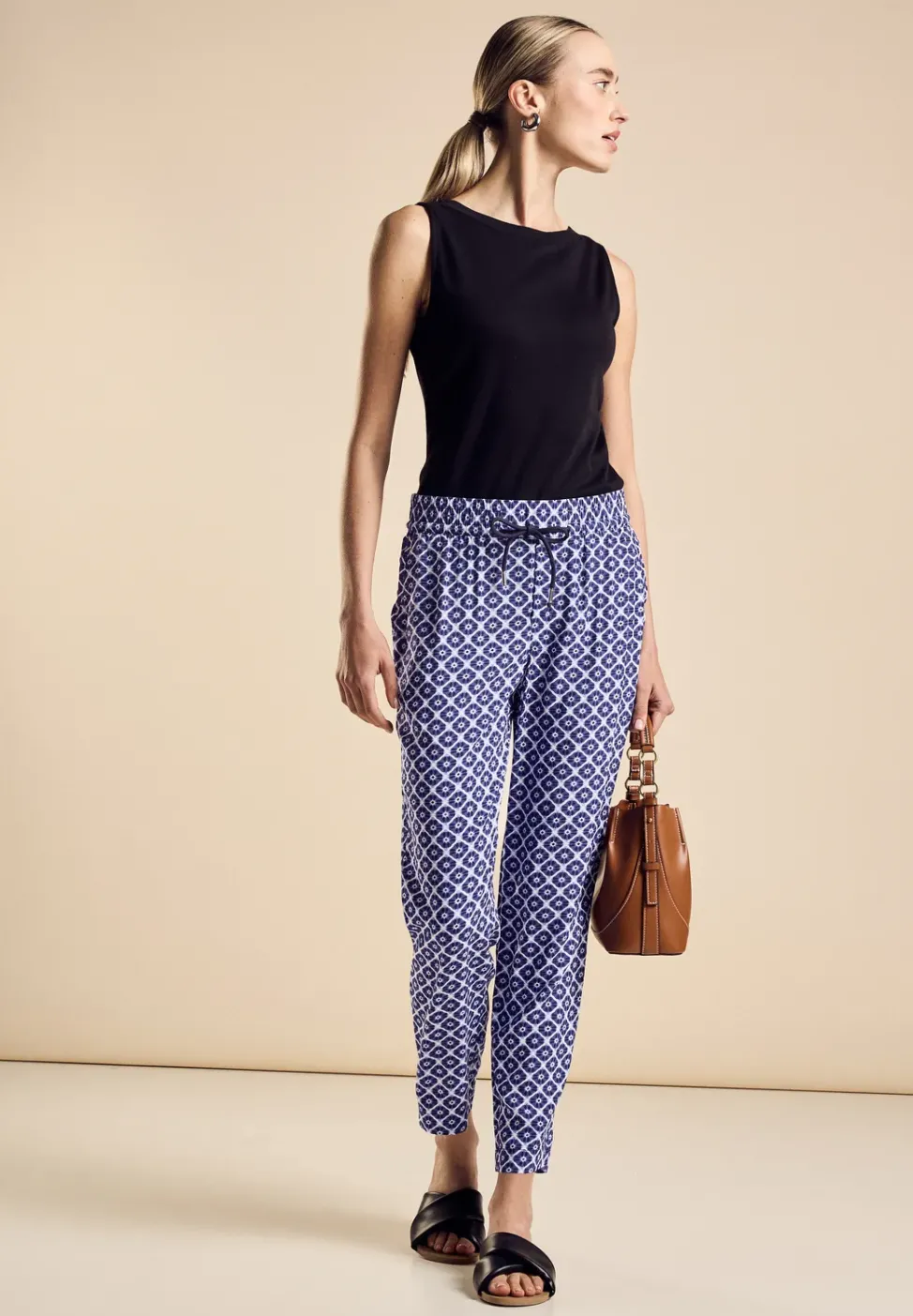 Viskose Hose mit Print