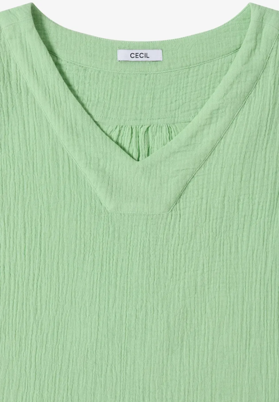 V-Neck Blusentop in Musselin-Qualität