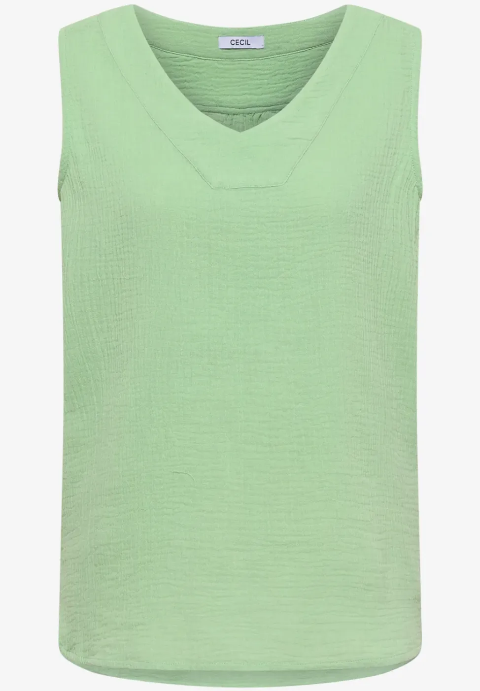 V-Neck Blusentop in Musselin-Qualität