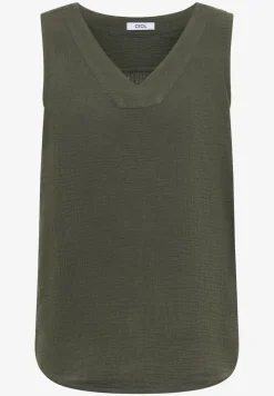V-Neck Blusentop in Musselin-Qualität