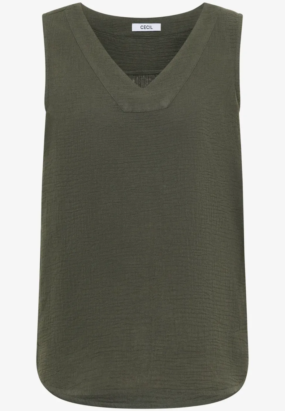 V-Neck Blusentop in Musselin-Qualität