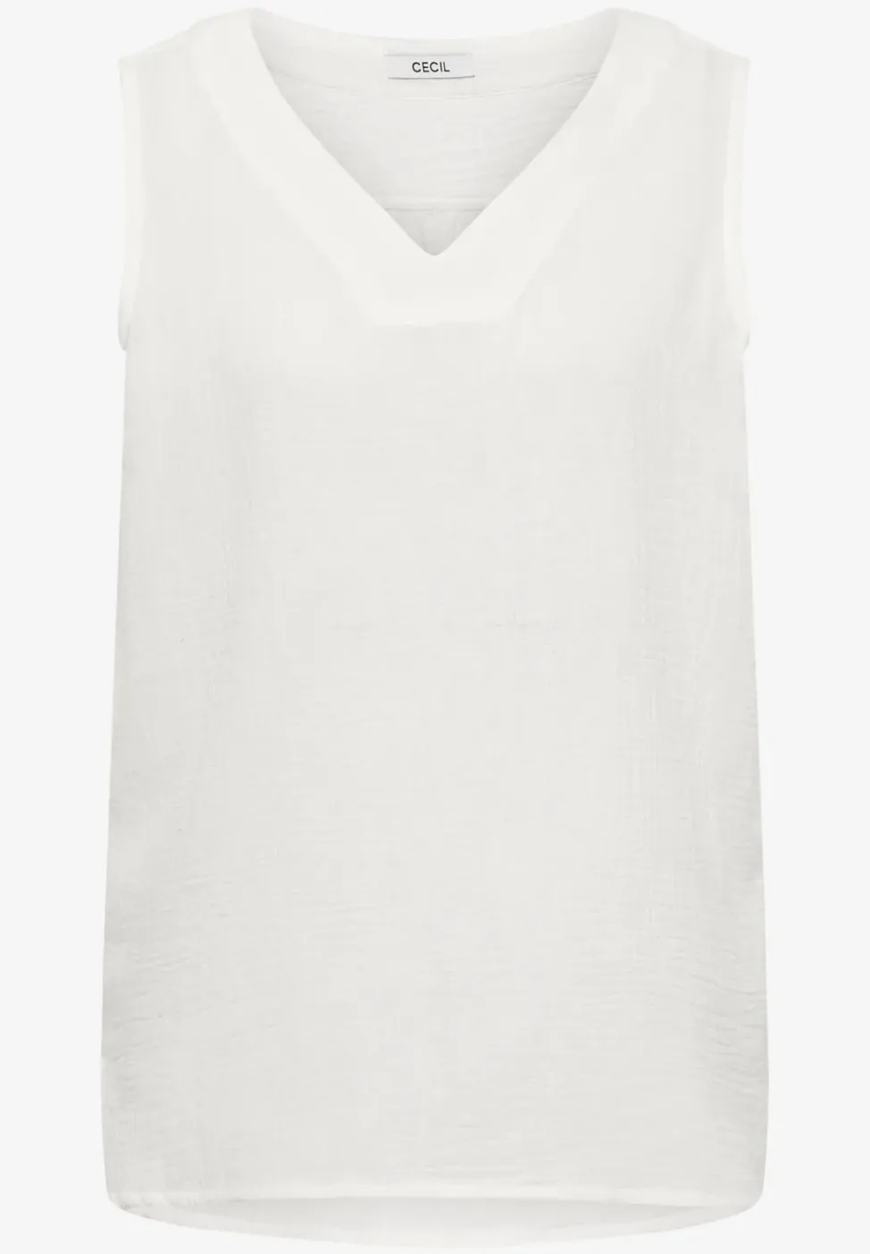V-Neck Blusentop in Musselin-Qualität