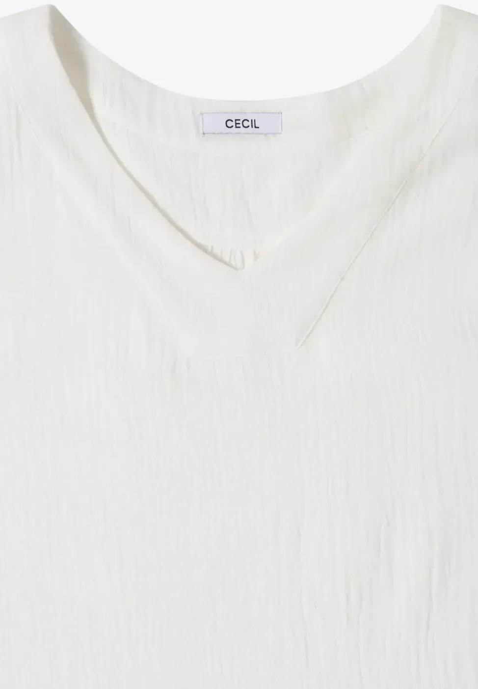 V-Neck Blusentop in Musselin-Qualität