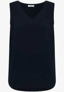 V-Neck Blusentop in Musselin-Qualität