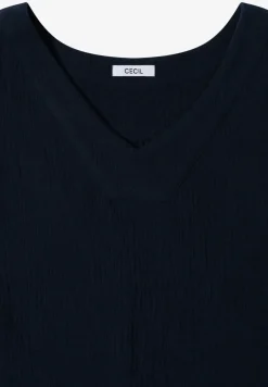 V-Neck Blusentop in Musselin-Qualität