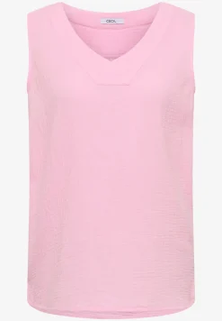 V-Neck Blusentop in Musselin-Qualität