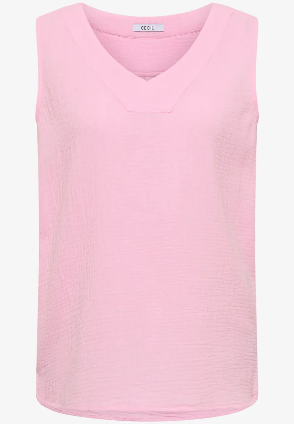 V-Neck Blusentop in Musselin-Qualität