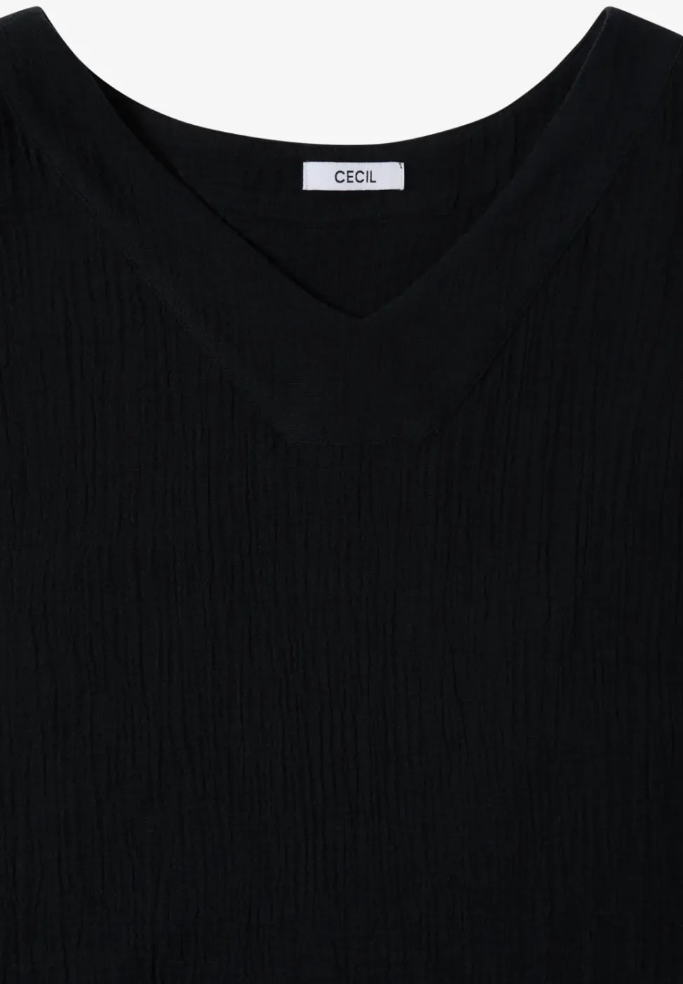 V-Neck Blusentop in Musselin-Qualität