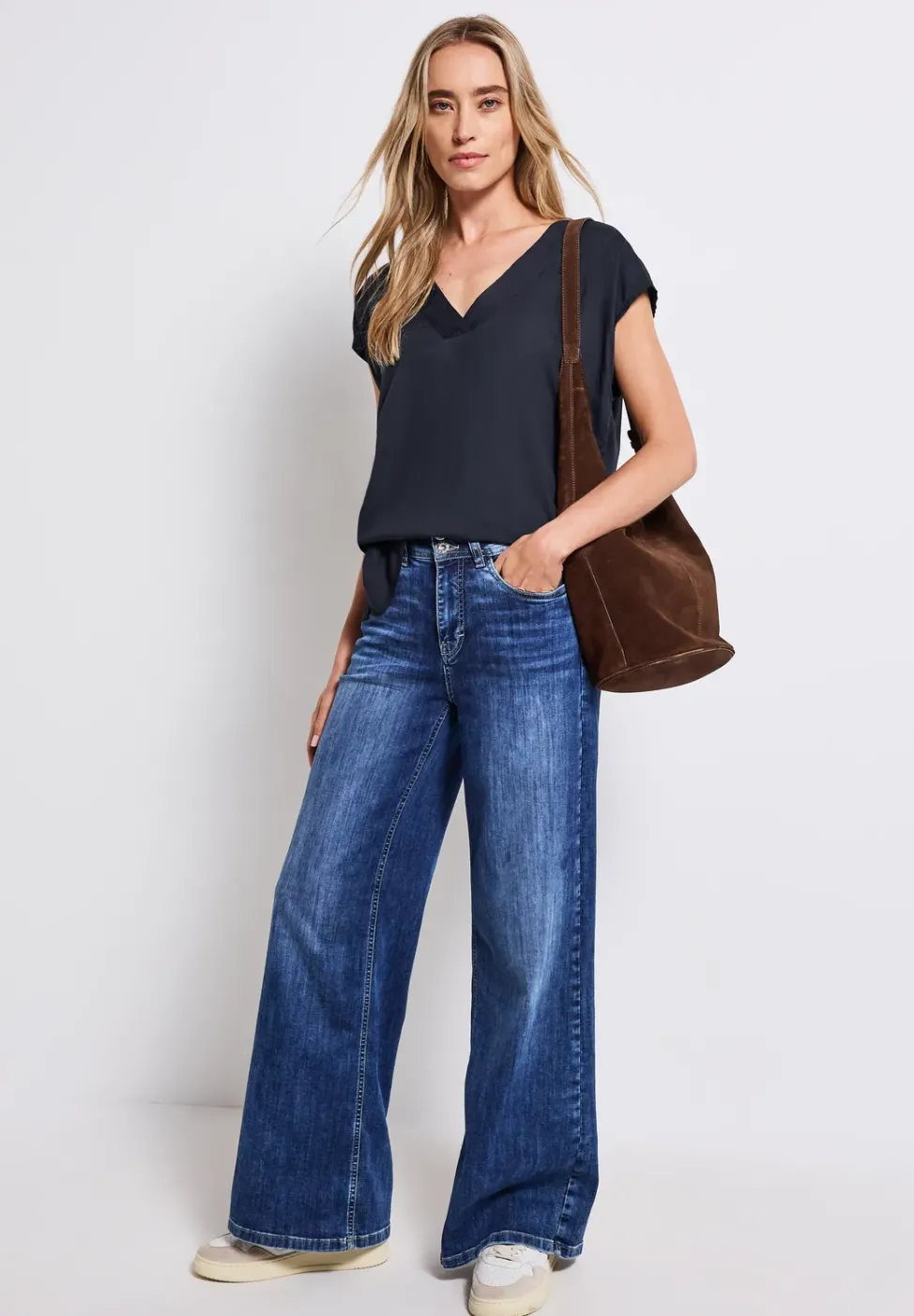 V-Neck Blusenshirt
