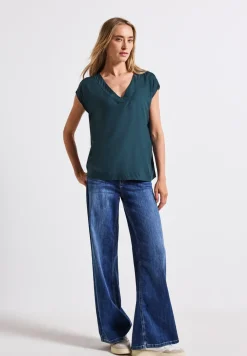 V-Neck Blusenshirt