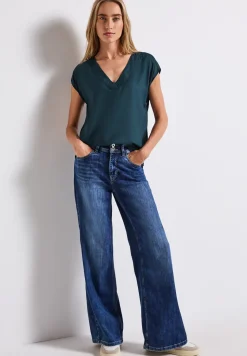 V-Neck Blusenshirt