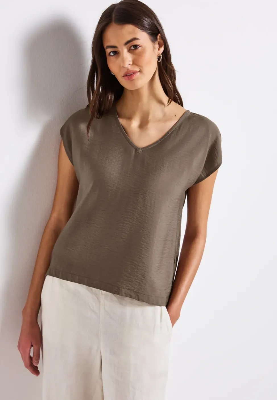 V-Neck Blusenshirt