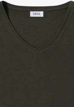 V-Neck Langarmshirt