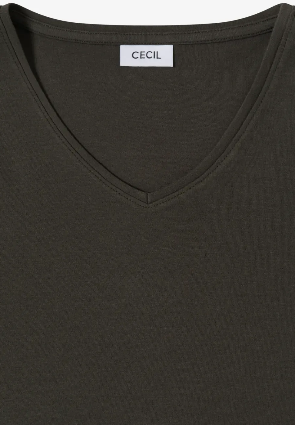 V-Neck Langarmshirt
