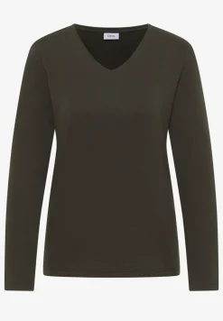 V-Neck Langarmshirt
