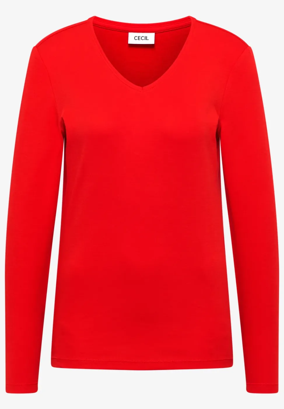 V-Neck Langarmshirt