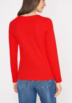 V-Neck Langarmshirt
