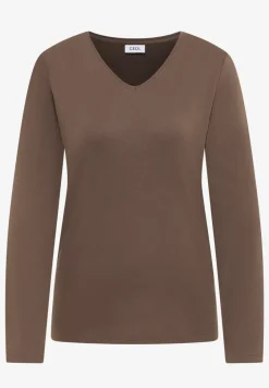 V-Neck Langarmshirt